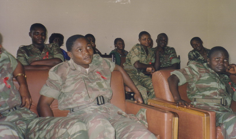 The female military learns about HIV and AIDS